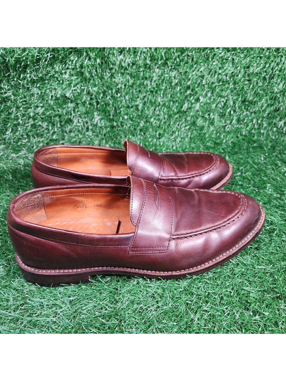 J.Crew Ludlow Mens Penny Loafers Cigar Brown Leather Goodyear Welt A4362 Size 10